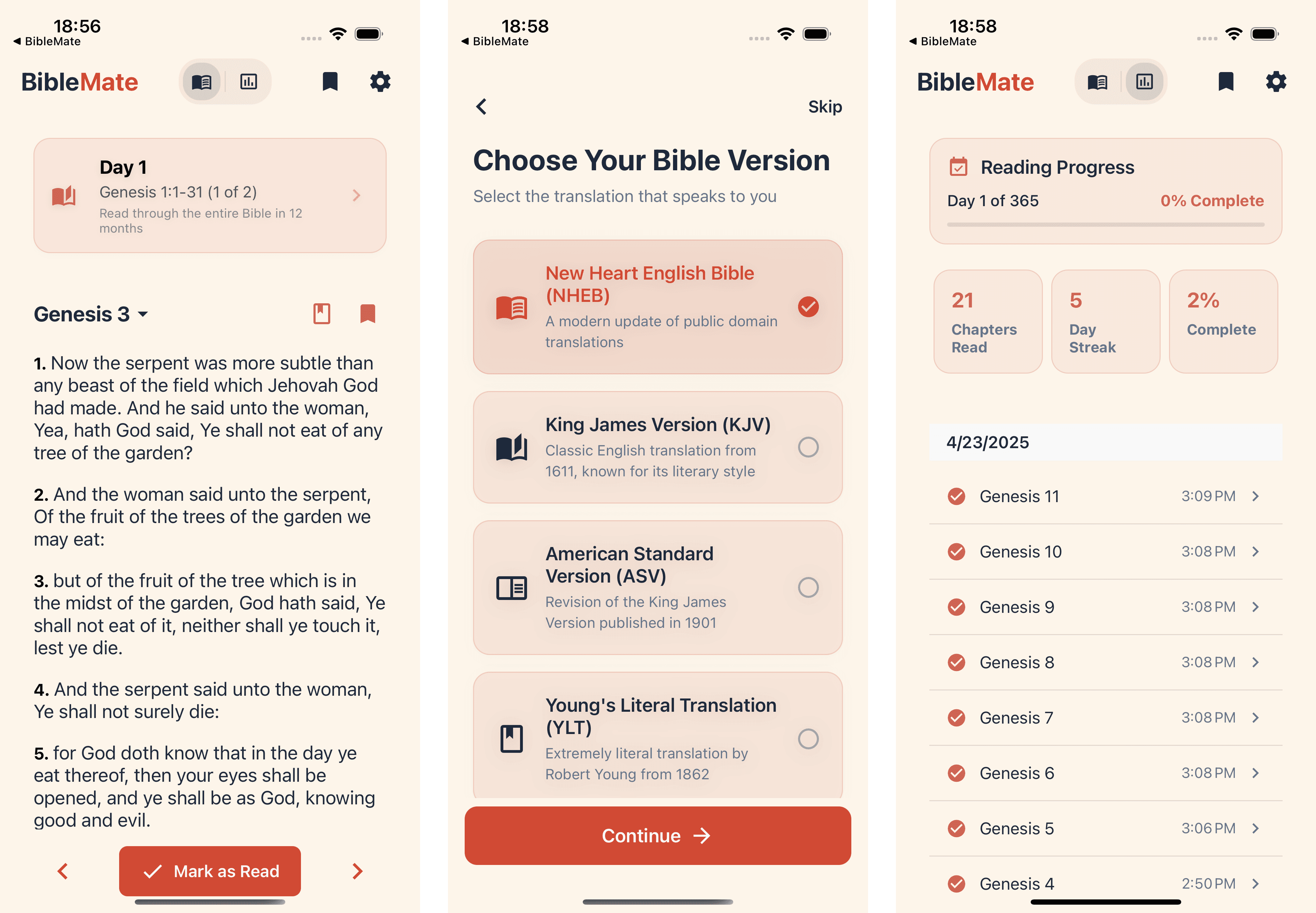 BibleMate app screenshots