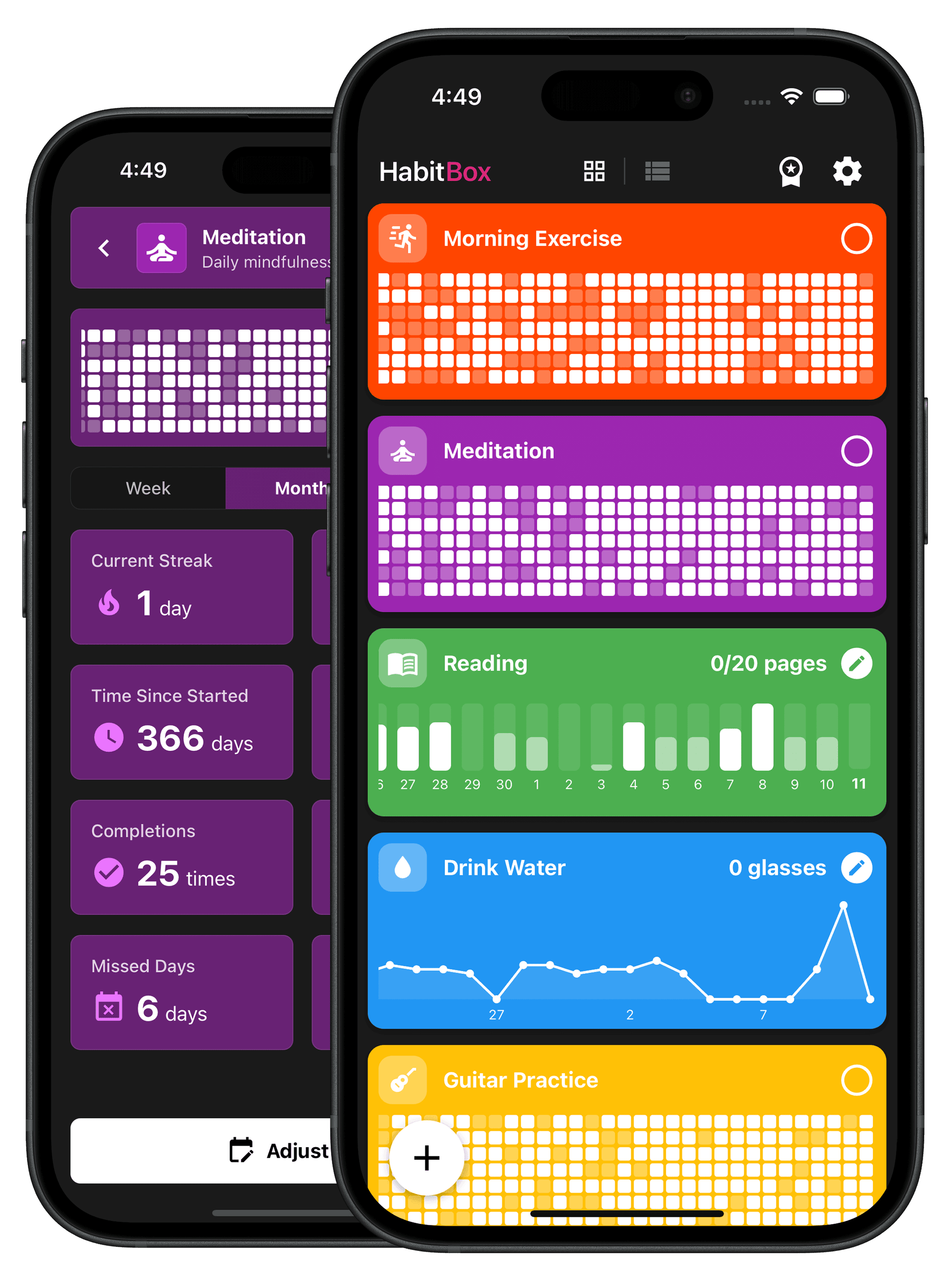 HabitBox App Screenshots
