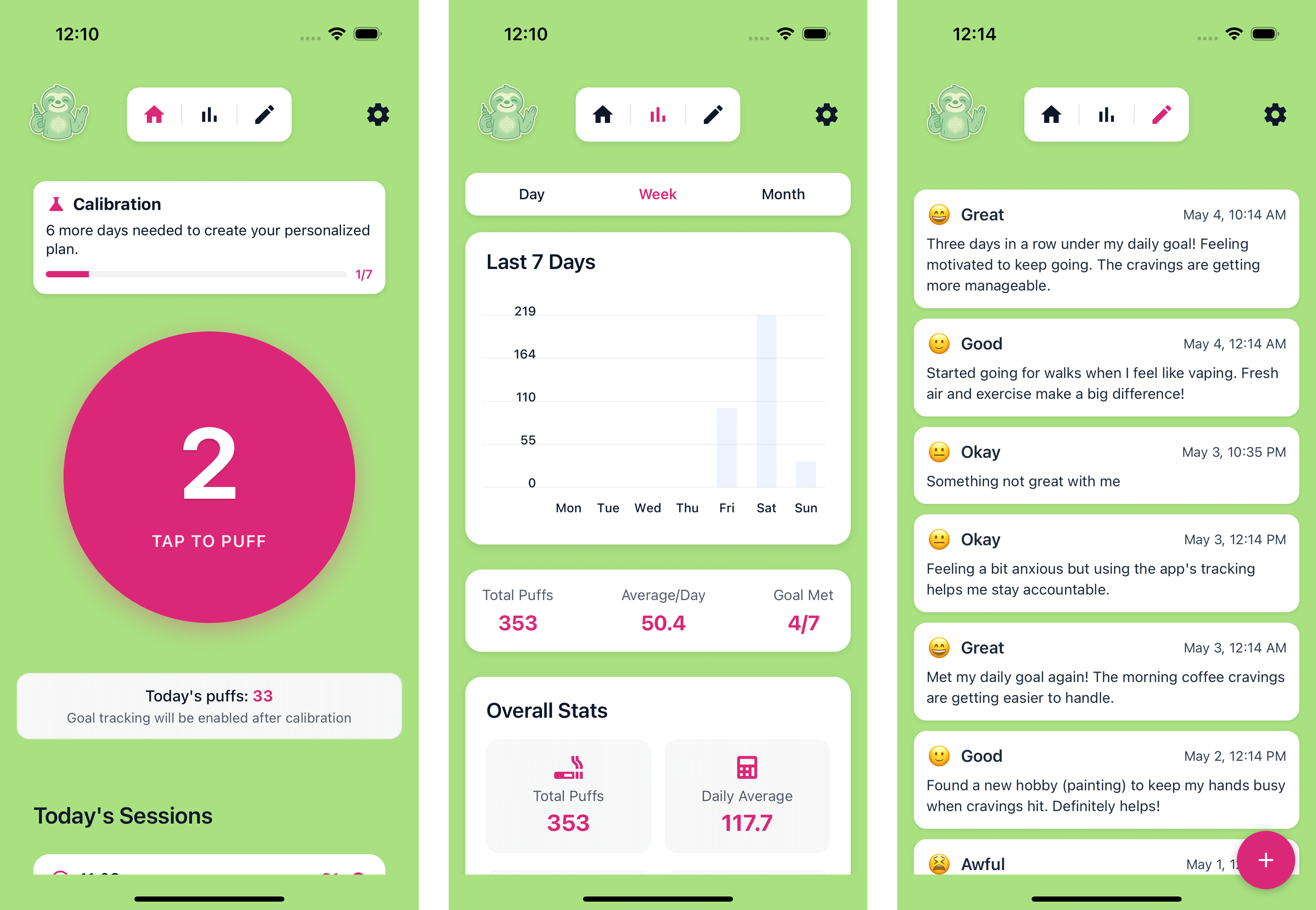 Nibu app screenshots